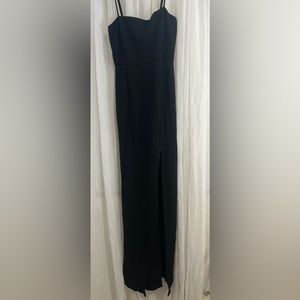 NBD Black Open leg Maxi Dress